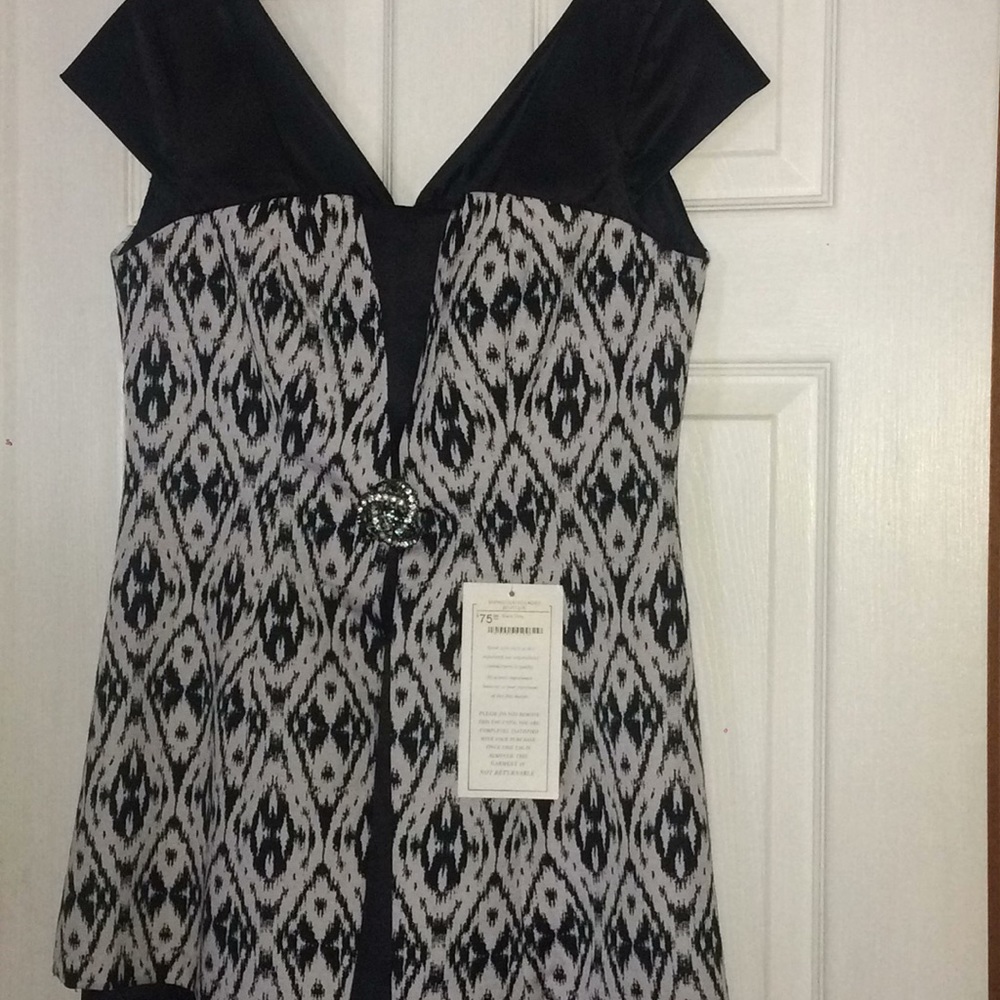 Chancelle dress black & white